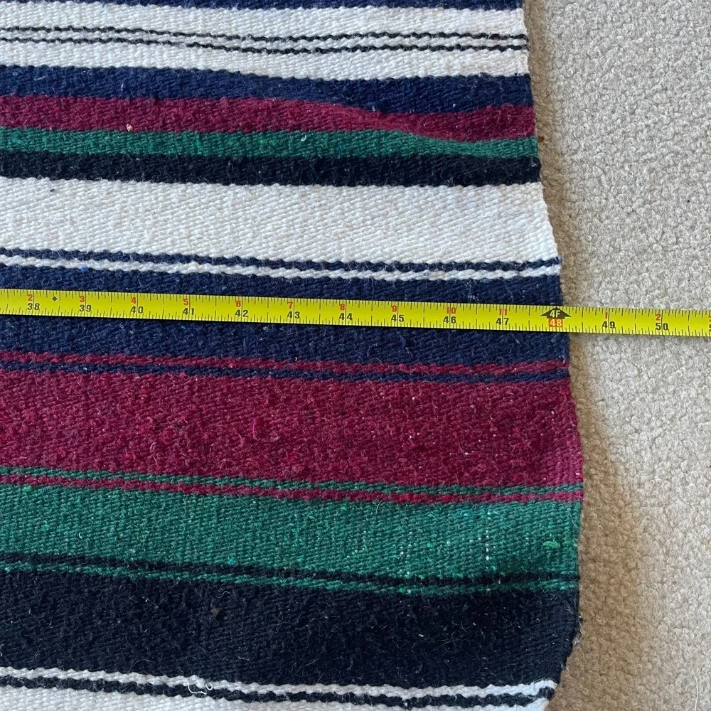 Vintage Mexican Blanket Wall Hanging‎ Art Mayan Tribal Decor Southwest 48x79
